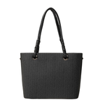 Black Textured Handbag