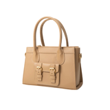 Dark Beige Structured Handbag