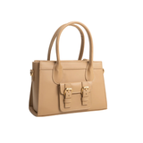 Dark Beige Structured Handbag