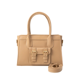 Dark Beige Structured Handbag