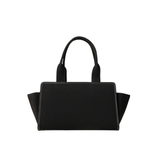 Black Faux Suede Tote Bag