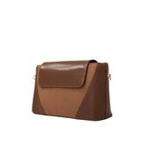 Brown Textured Handbag